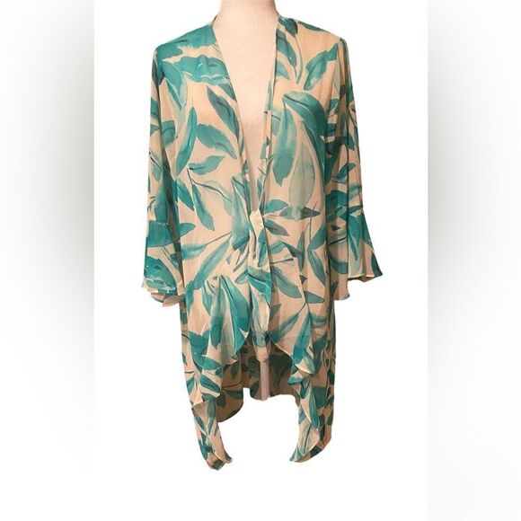 Cato Tropical Print Kimono Size Large - Picture 1 of 9